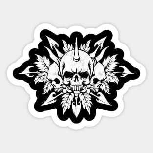 Floral Skull Sticker